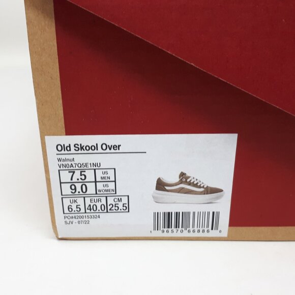 Vans Old Skool Overt CC Platform Shoe Sneaker Walnut Brown Mens 7.5 / Womens 9 - Picture 10 of 12